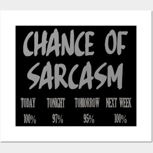 Chance of Sarcasm 100% Posters and Art